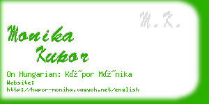 monika kupor business card